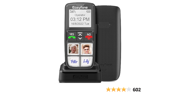 Easyfone T6 4G Téléphone portable débloqué pour personnes âgées le plus facile à utiliser | …