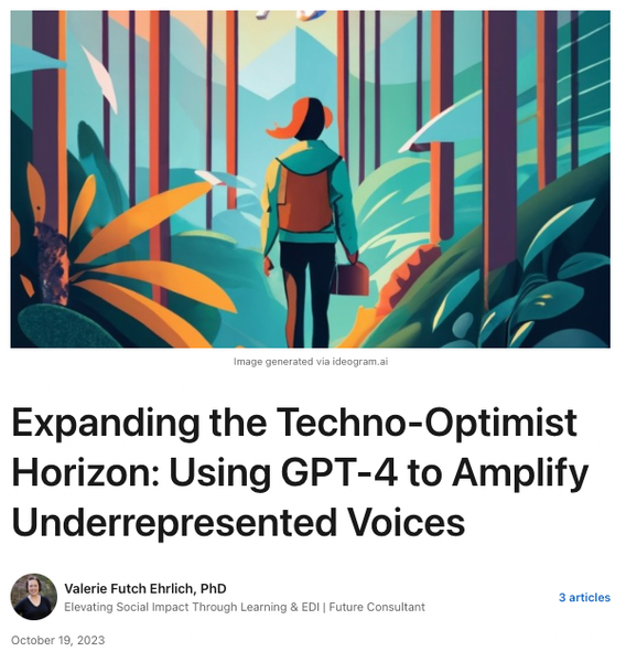 Expanding the Techno-Optimist Horizon: Using GPT-4 to Amplify Underrepresented Voices | LinkedIn
