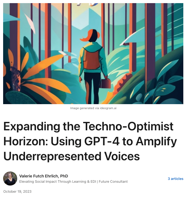 Expanding the Techno-Optimist Horizon: Using GPT-4 to Amplify Underrepresented Voices | LinkedIn