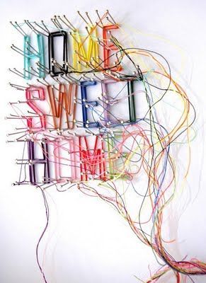 #typographicthread  home sweet home / thread drawings & installations: debbie-smyth.com
