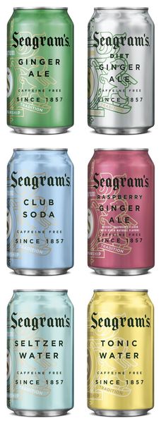 seagram's rebrand // love the colors and style.