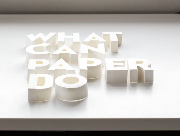 Kelli Anderson - #papercut #typography #sculpture What Can Paper Do