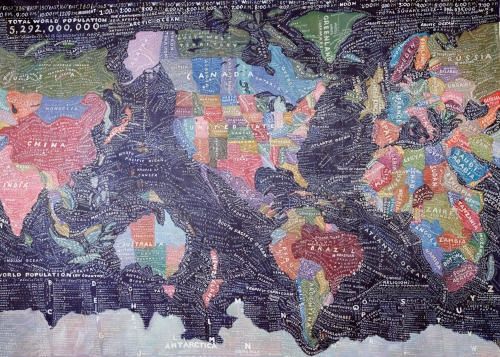 Paula Scher // geographic typographic paintings