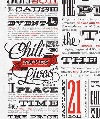 Chili Saves Lives Cookoff poster, Brooklyn, NY.