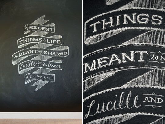My incredibly talented friend, Dana Tanamachi. I've never loved chalkboards as I do now. :)