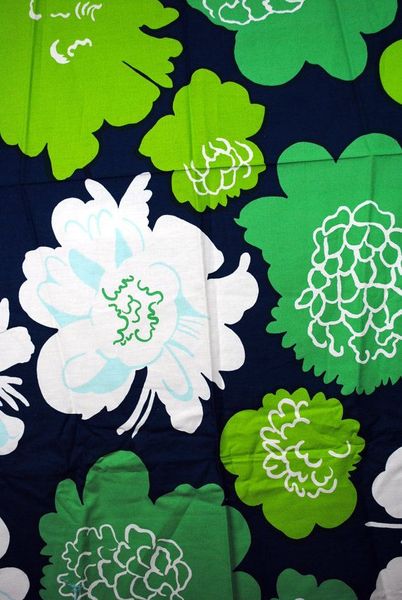 Vintage Marimekko 1970s Cotton Floral Fabric on Etsy, $40.00