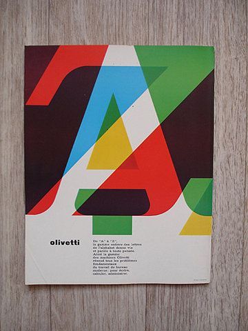 Graphis back page ad for Olivetti Typewriters
