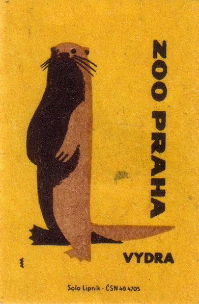 prague zoo. 1963. czechoslovakia. matchbox label. print. ephemera. [2948]