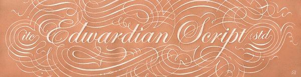 ITC Edwardian Script "expressive typographic hero image" for fonts.com - John Passafiume // this gu…