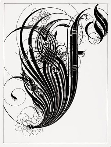 F is for flourish.  #type, #typography, #calligraphy, #lettering