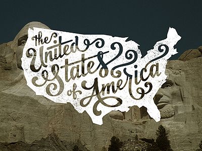 The United States of America by Jude Landry #typography #lettering