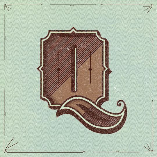 Q from lettering series by Stephen Jones (www.gogojones.com)