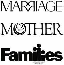 marriage, mother, family...courtesy of Herb Lubalin (design genius)