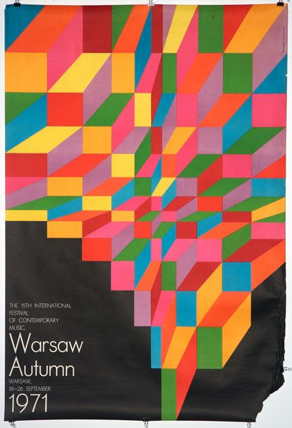 Warsaw Autumn 1971, Hubert Hilscher, 26"x38"