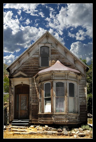 "Old House in *Silver City Ghost Town, Nevada*" -- [Photograph by Steve Bingham]'h4d-108.2013'