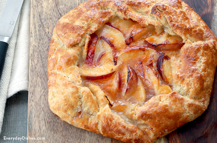 rustic peach tart