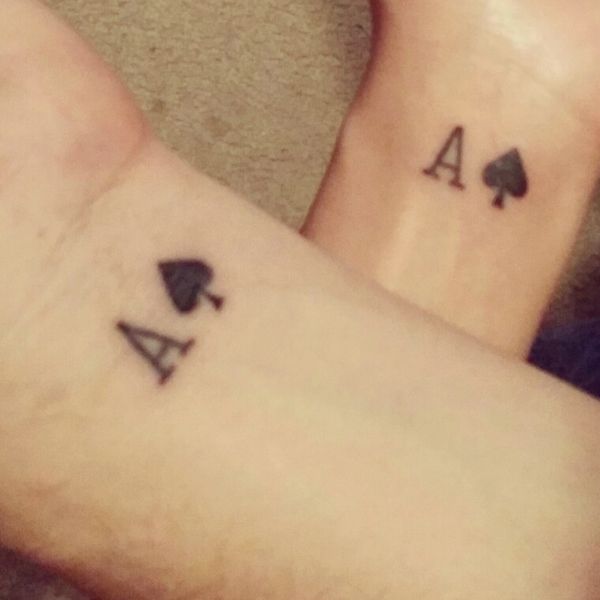 Nathan and I got matching Ace of Spades tattoos (on my 30th Birthday)!