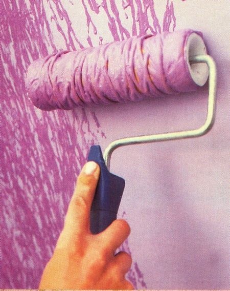 Tie yarn around a paint roller for an awesome effect! | lifehacks | Pinterest