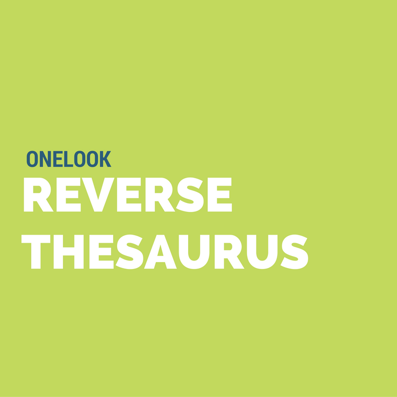 Reverse Thesaurus