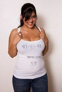 The gorgeous model Denise Bidot. This makes me feel so much happier about my measurements, which ar…