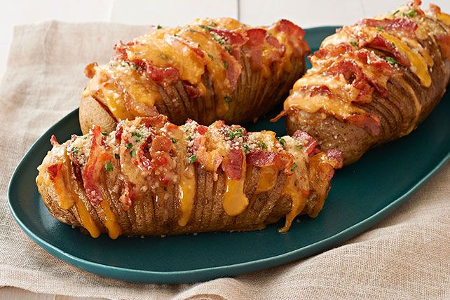 Cheesy Bacon Hasselback Potatoes - Kraft Recipes