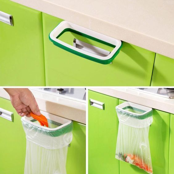 Super Deal garbage bag holder Hanging Kitchen Cupboard Cabinet Tailgate Stand Storage Garbage Bags …