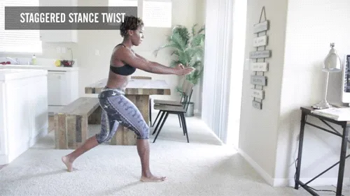 staggered stance twist