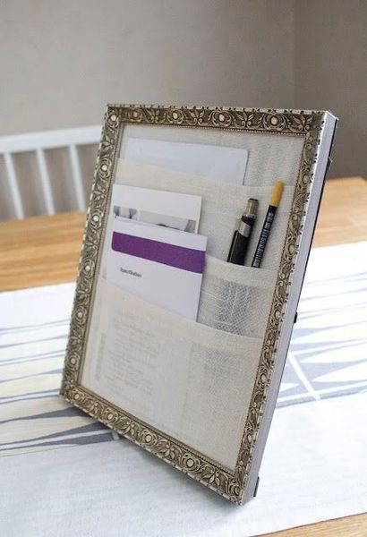Make A Desk Organizer From A Picture Frame