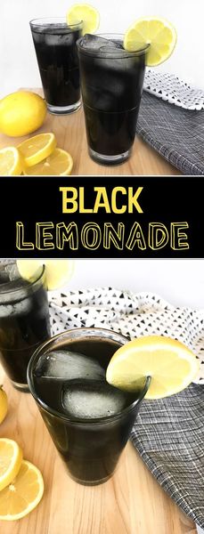 Black lemonade is a refreshing drink that gets its black color from activated charcoal. #ad