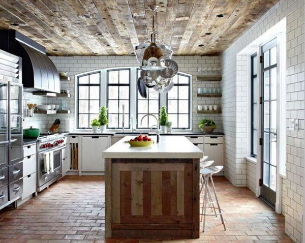 reclaimed wood ceiling