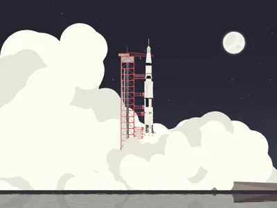 saturn-v-rocket-launch-dribbble
