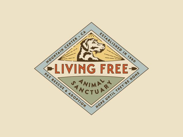 living-free-dog-badge