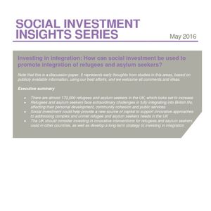 cover: Investing in Integration: How can social investment be used to promote integration of refugees and …