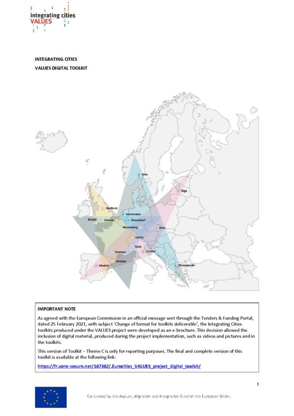 VALUES Toolkit – Theme C: Cities and volunteers’ cooperation in migrant integration at neighbou…