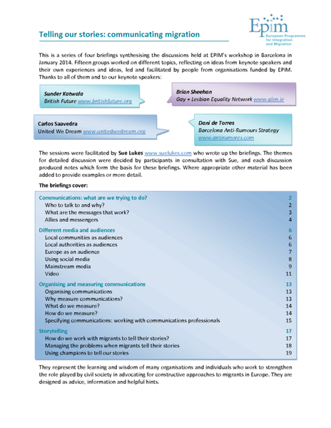 Telling our stories – communicating migration