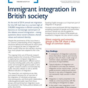 cover: Immigrant Integration in British Society