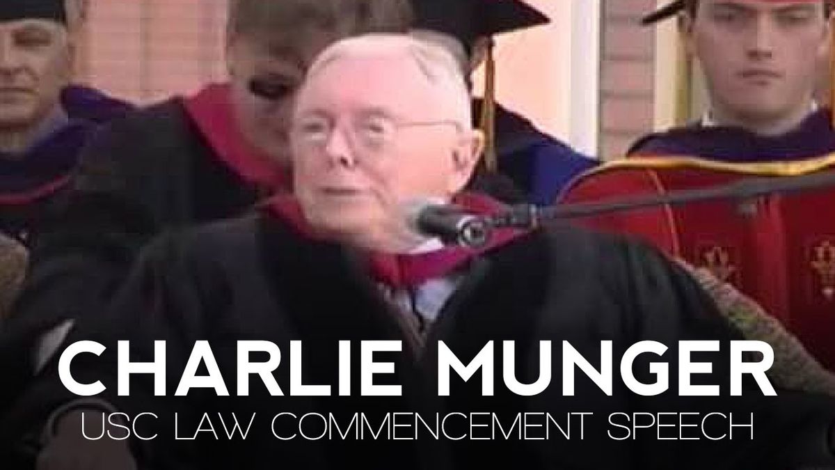 USC Law School Commencement Speech | Charlie Munger - YouTube