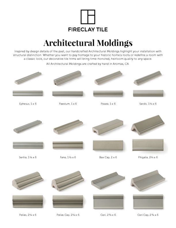 FireClay Tile - Architectural Moldings