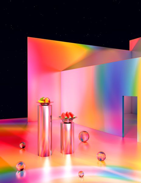 Colorful 3D Illustration: Love Letters to Another Girl