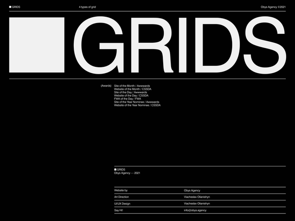 Grids Behance Presentation by Viacheslav Olianishyn for obys on Dribbble