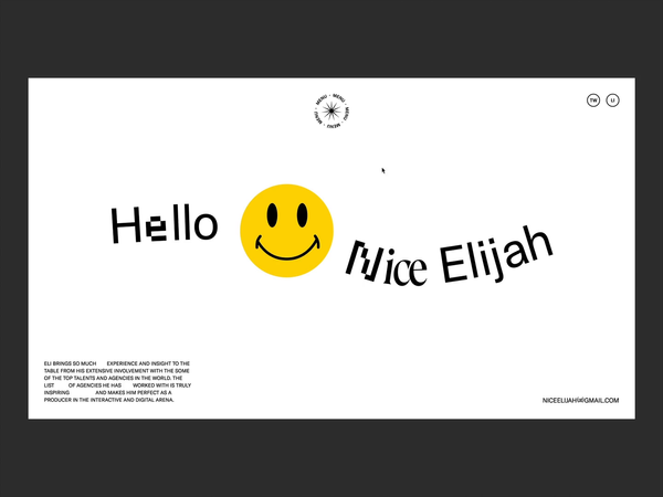 Hello Nice Elijah by Rolf Jensen on Dribbble