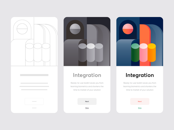 Onboarding process - Mobile app by Outcrowd on Dribbble