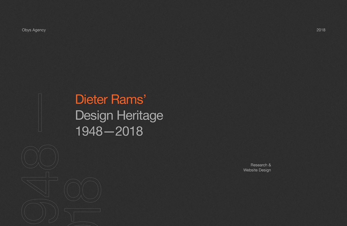 Dieter Rams' Design Heritage on Behance