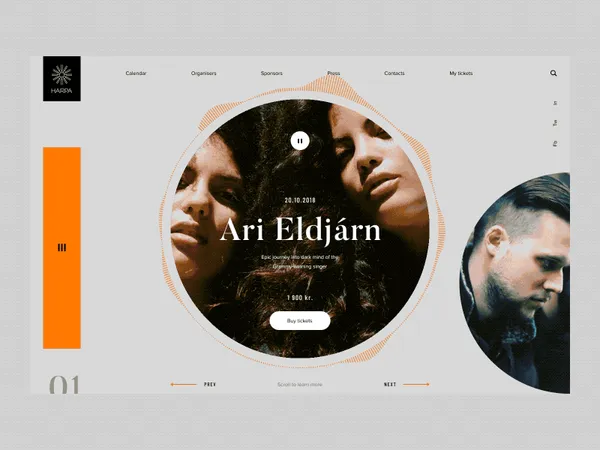 HARPA concert hall promotional site by Eugene Paryhin