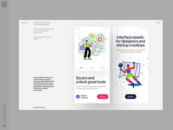 Blink Illustrations ✨ by Storytale for Craftwork on Dribbble