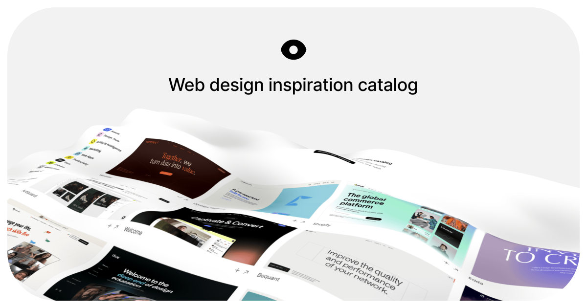 Curated web design inspiration catalog