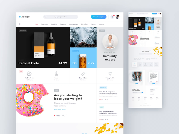 Medico – Online Drug Store by Michał Czekaj | Dribbble | Dribbble