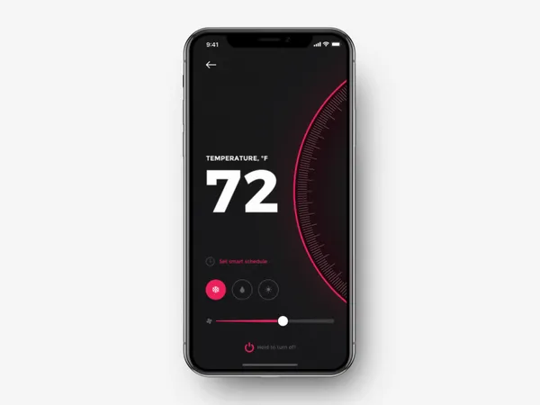 Smart Home App Thermostat by Shakuro | Dribbble