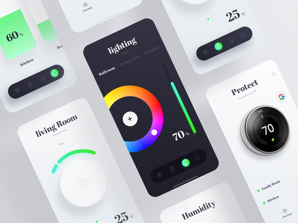 Google Smart Home System by ZhaoWei for UIGREAT Studio on Dribbble