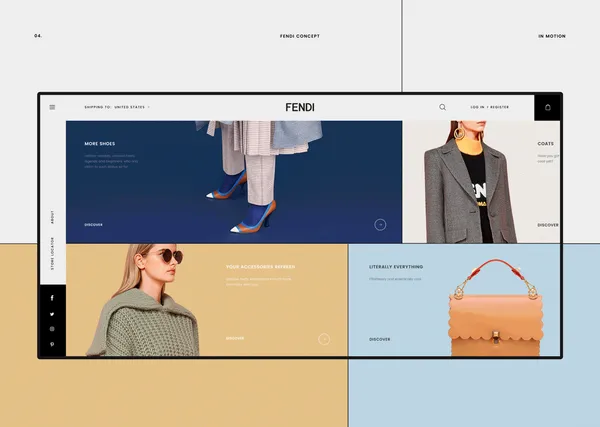 Fendi Redesign Concept (UI/UX) on Behance